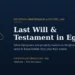Last Will and Testament in Egypt - estate planning and inheritance law for foreigners and property owners in Hurghada