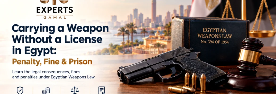 Carrying a weapon without a license in Egypt – penalties under Article 26 of Weapons Law No. 394 of 1954