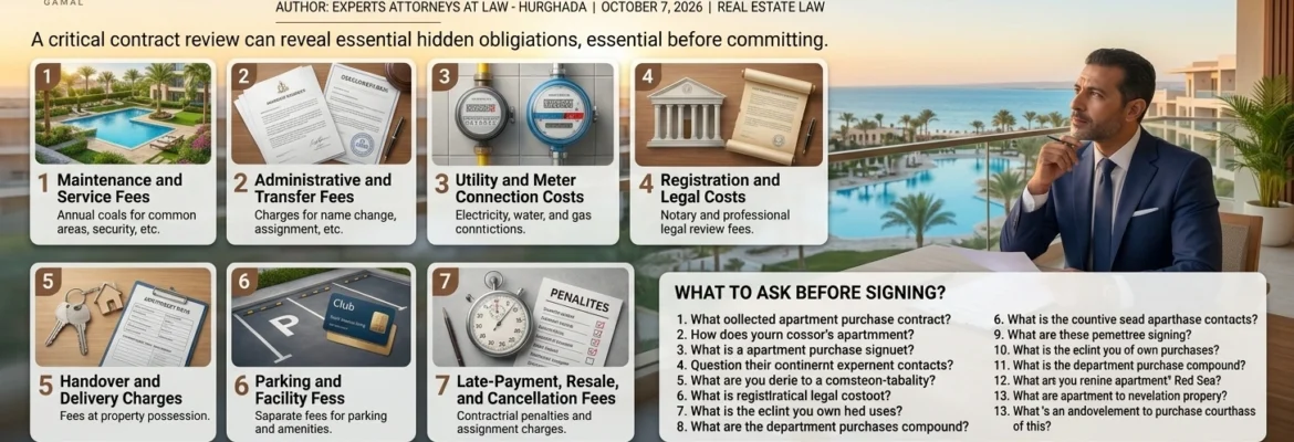 7 hidden fees when buying an apartment in Egypt: infographic by Experts Attorneys at Law – Hurghada