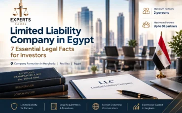 Limited Liability Company in Egypt: 7 essential legal facts for investors, company formation in Hurghada, with Egyptian Companies Law books and an LLC document on a desk